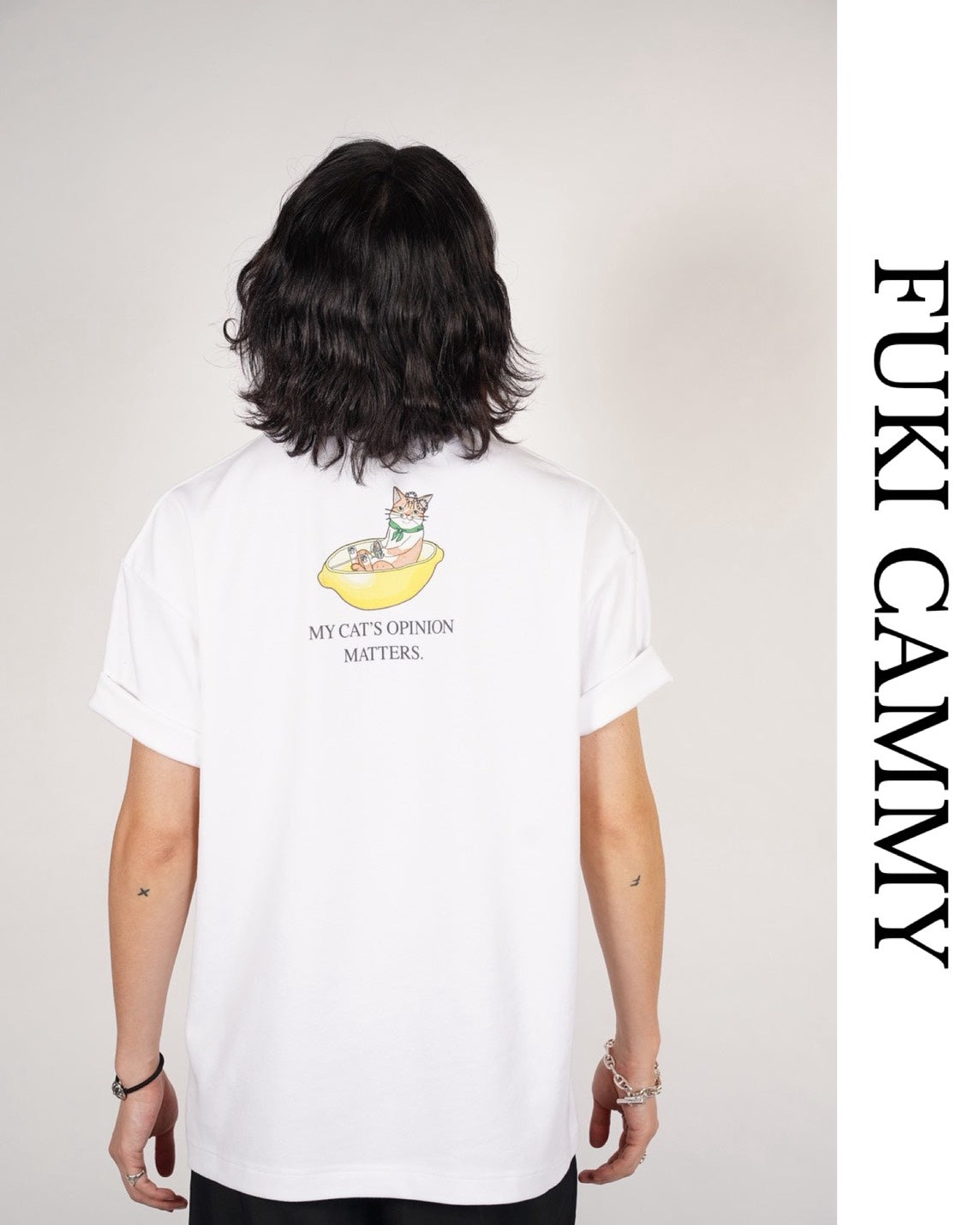【即日発送】Cat Bath Back Print Tee