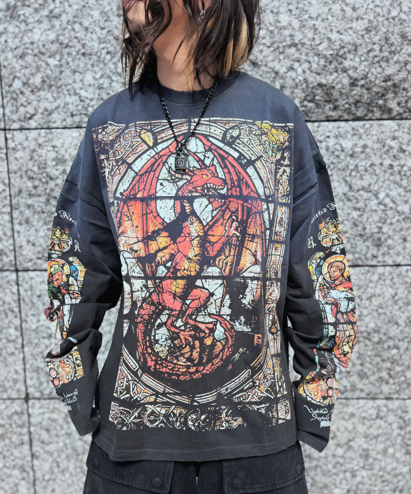 【Untitled Artworks】Tee Long Sleeve Cathedral Black