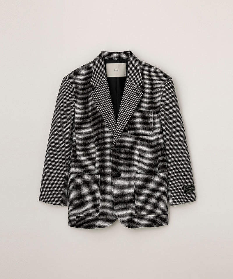 【DUNST】OVERSIZED WOOL BLAZER / BLACK CHECK