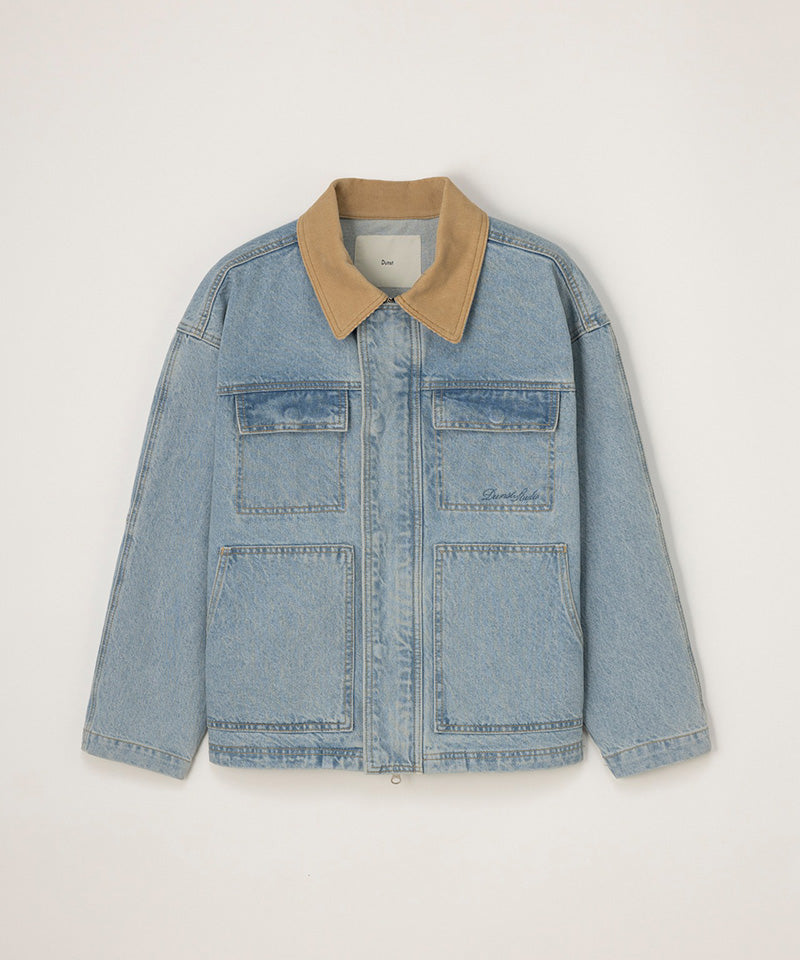 【DUNST】VINTAGE DENIM WORK JACKET / IGHT BLUE