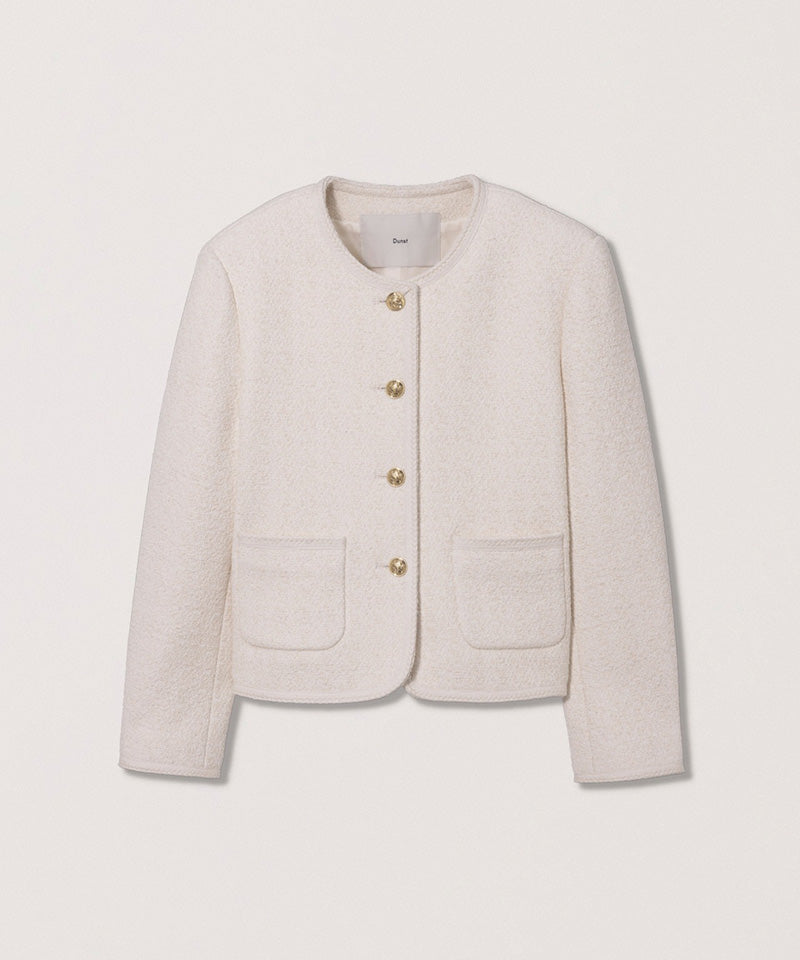 【DUNST】BOUCLE TWEED JACKET / CREAM