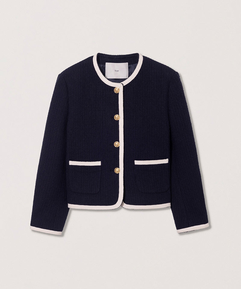 【DUNST】BOUCLE TWEED JACKET / NAVY