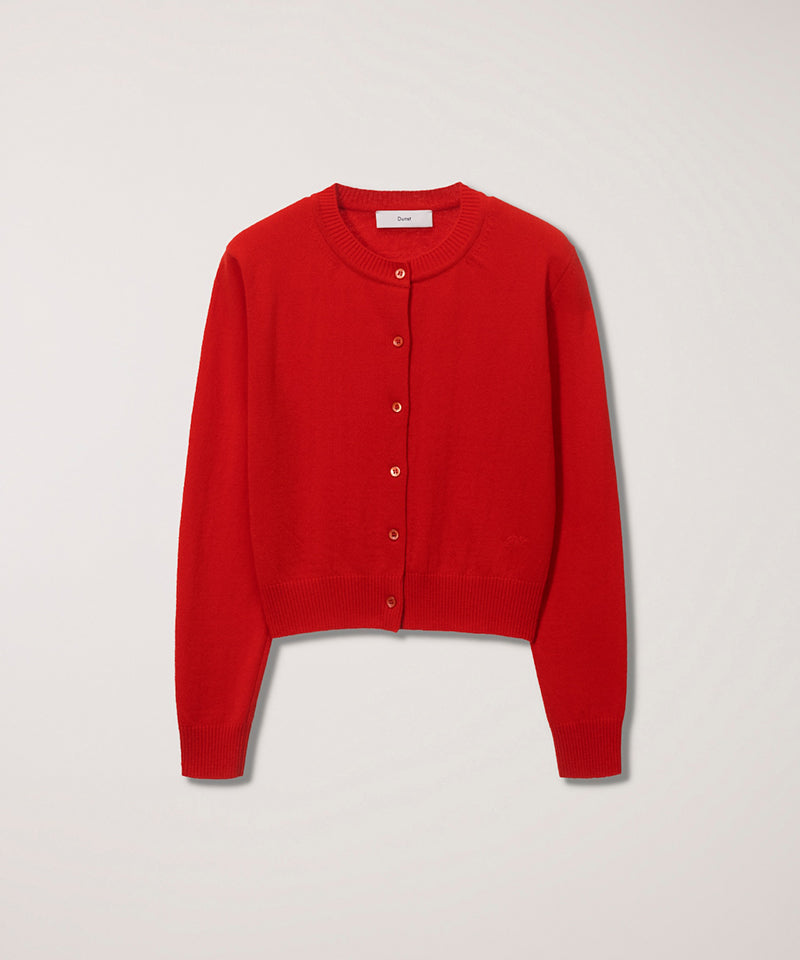 【DUNST】CREWNECK KNIT / CARDIGAN RED