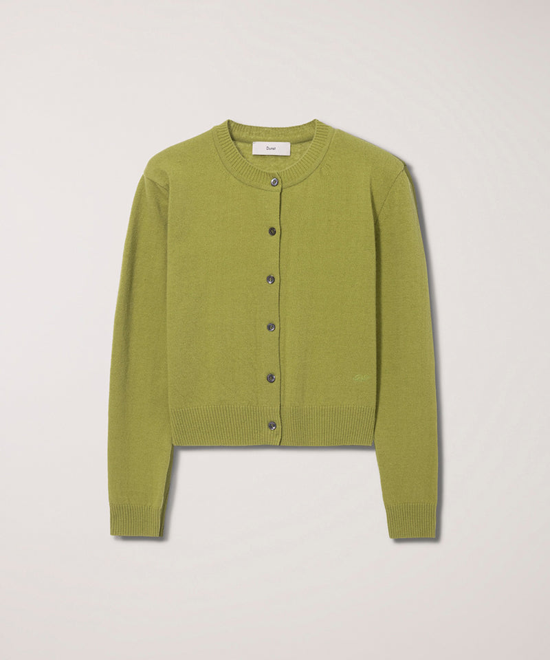 【DUNST】CREWNECK KNIT / CARDIGAN OLIVEGREEN