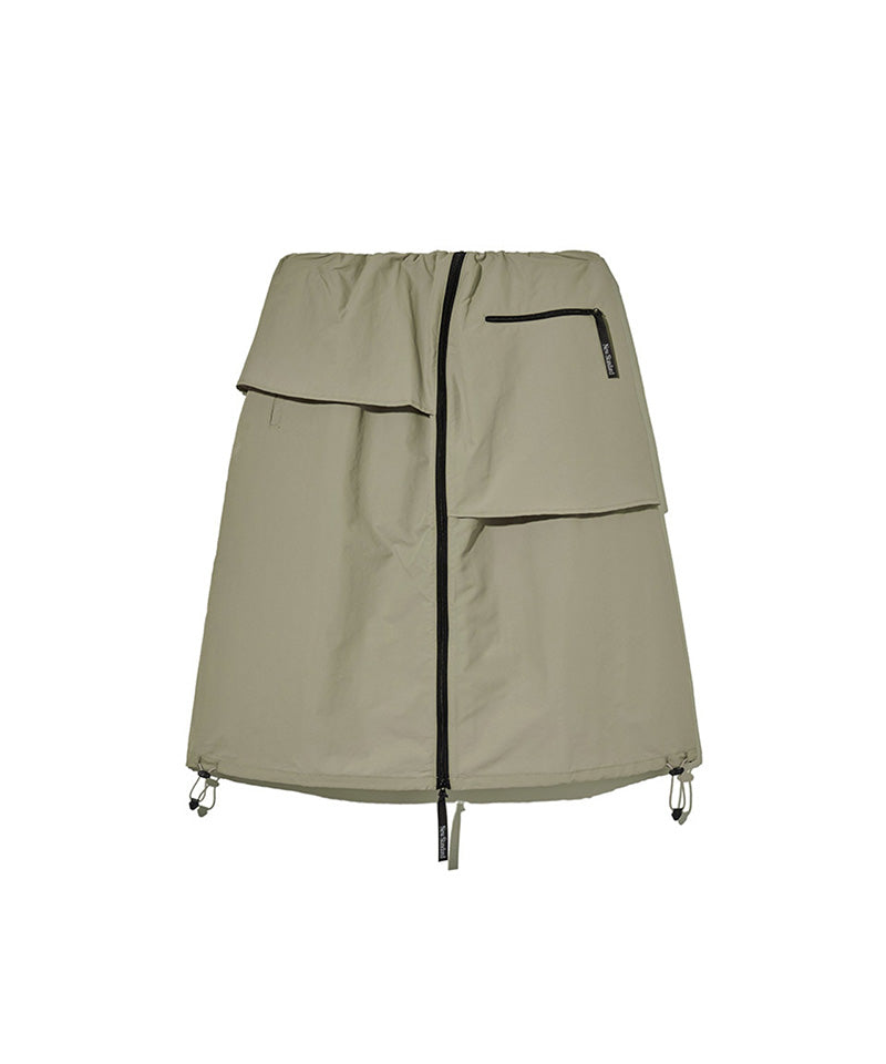 【KIJUN】Parka Layered Skirt / Beige