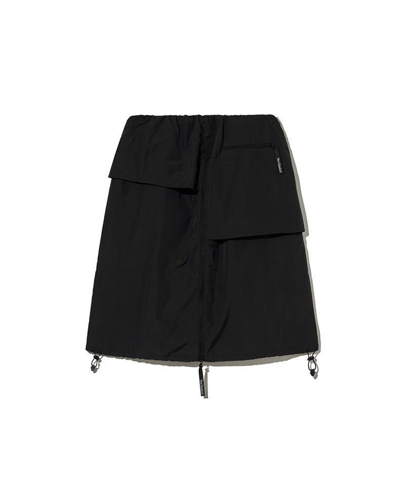 【KIJUN】Parka Layered Skirt / Black