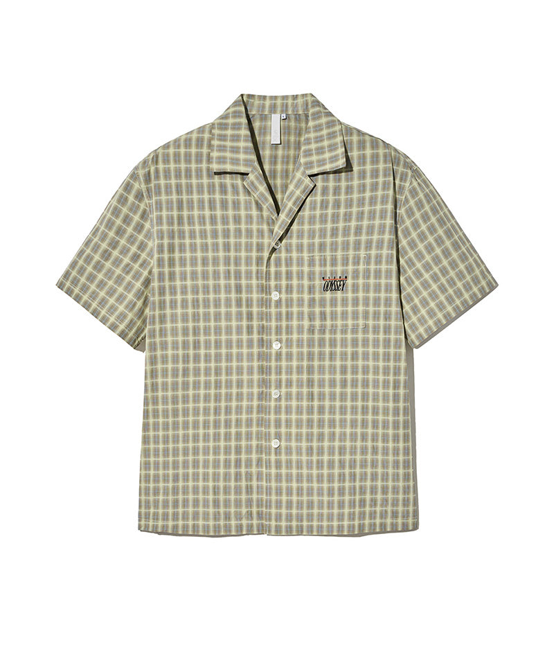 【KIJUN】Check Half Sleeve Shirt / Beige