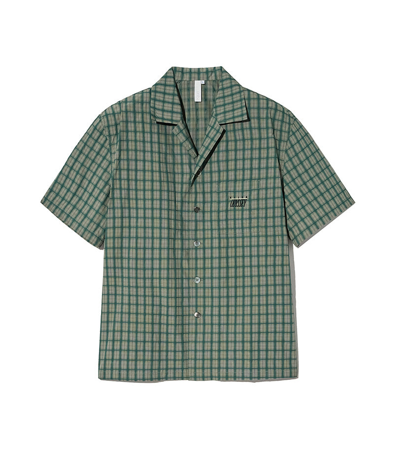【KIJUN】Check Half Sleeve Shirt / Green