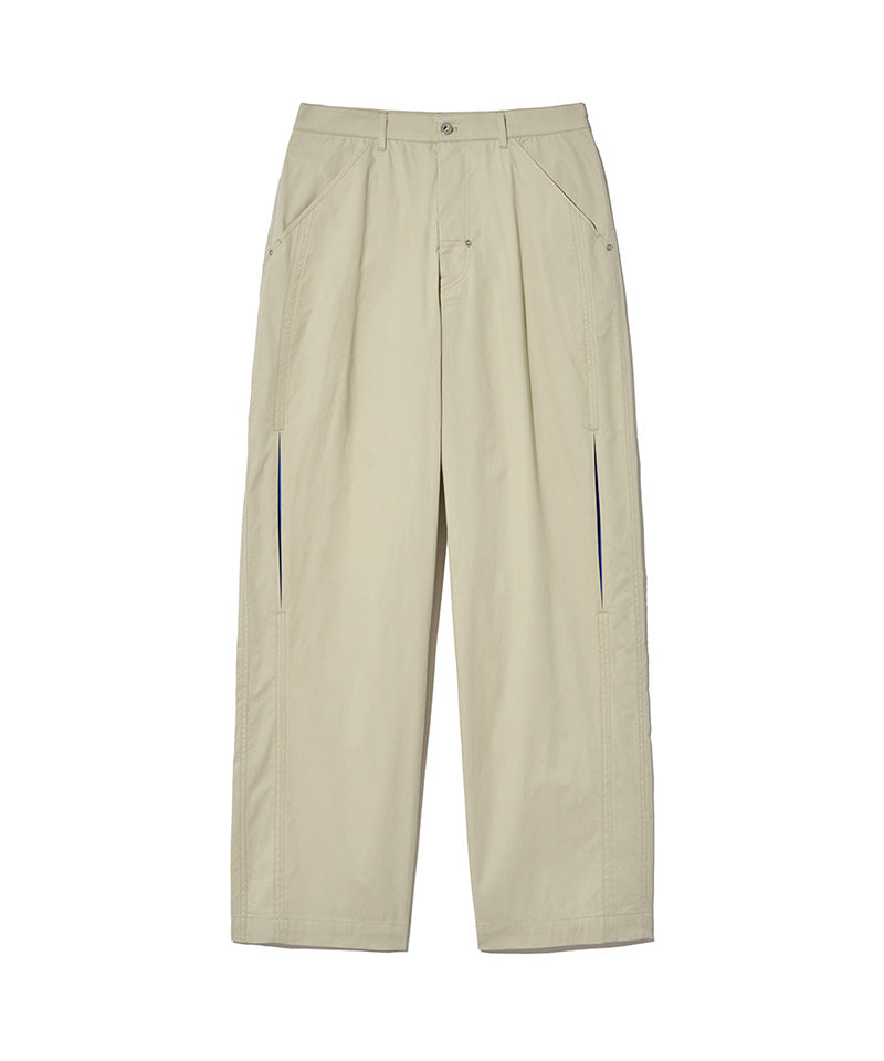 【KIJUN】Color Slit Chino Pants / Beige×Blue