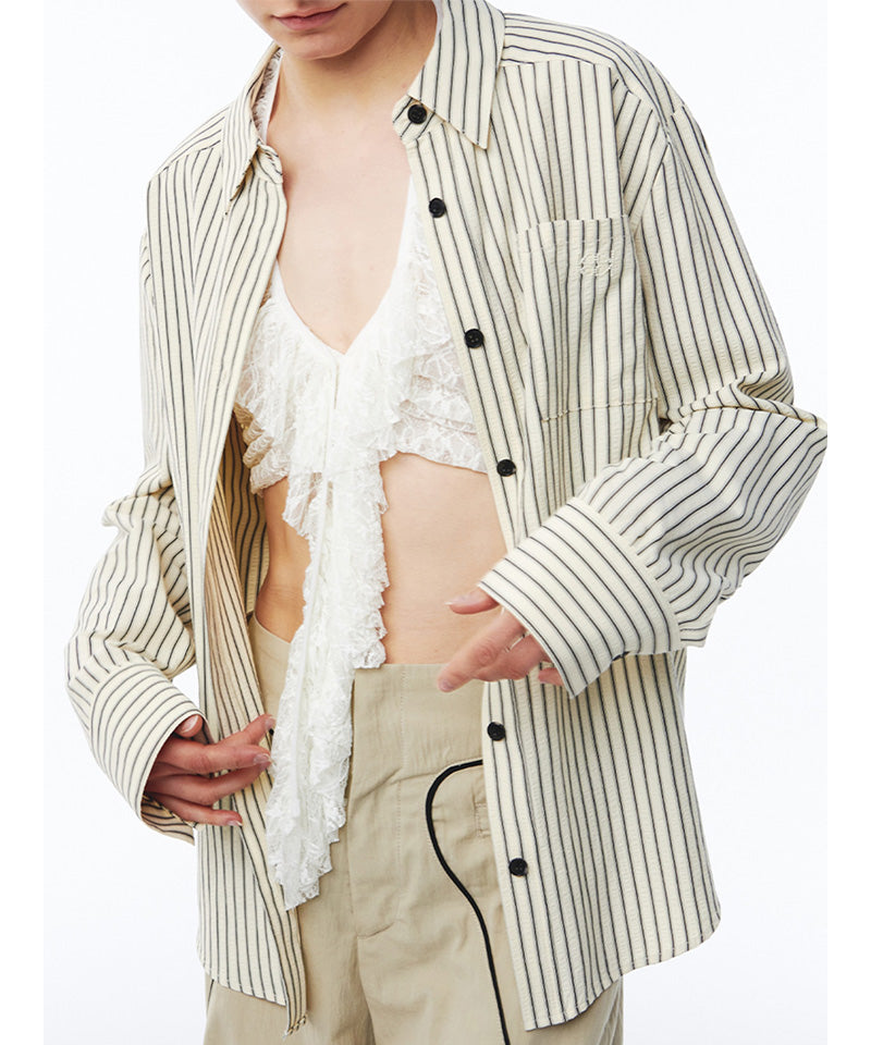 【KIJUN】Stripe Shirt / Butter Stripe