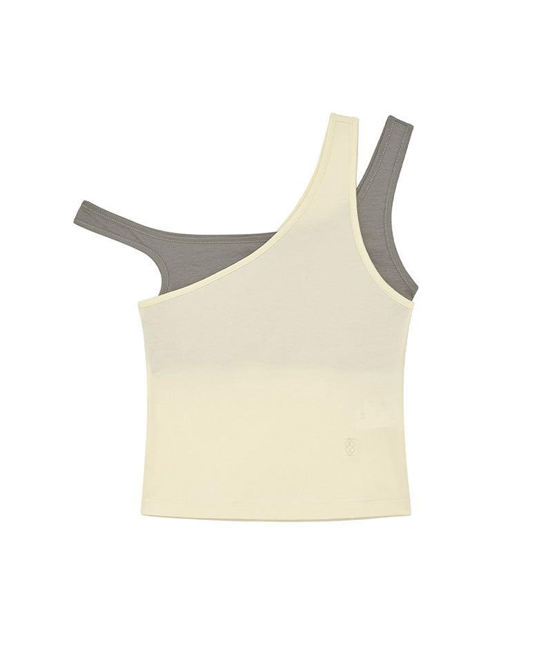 【KIJUN】Layered Tank Top / Butter