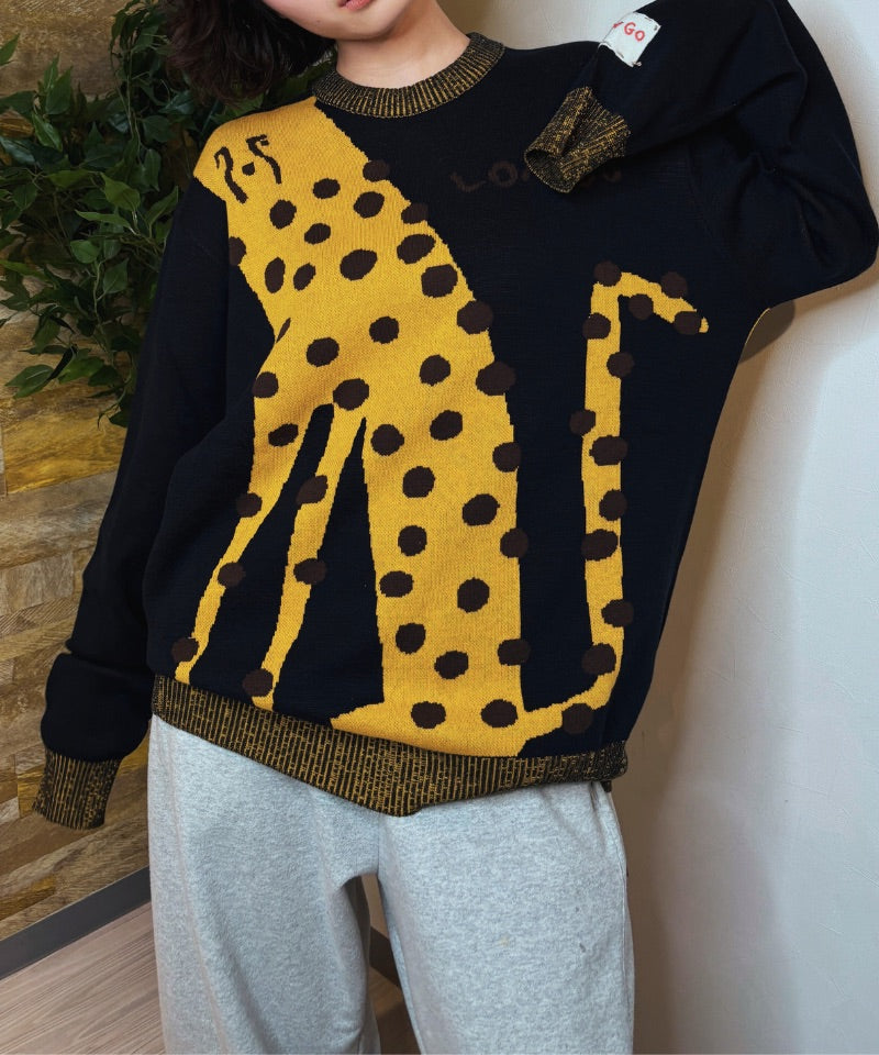 【LONGO】Man's Jacquard C-neck Hoodie