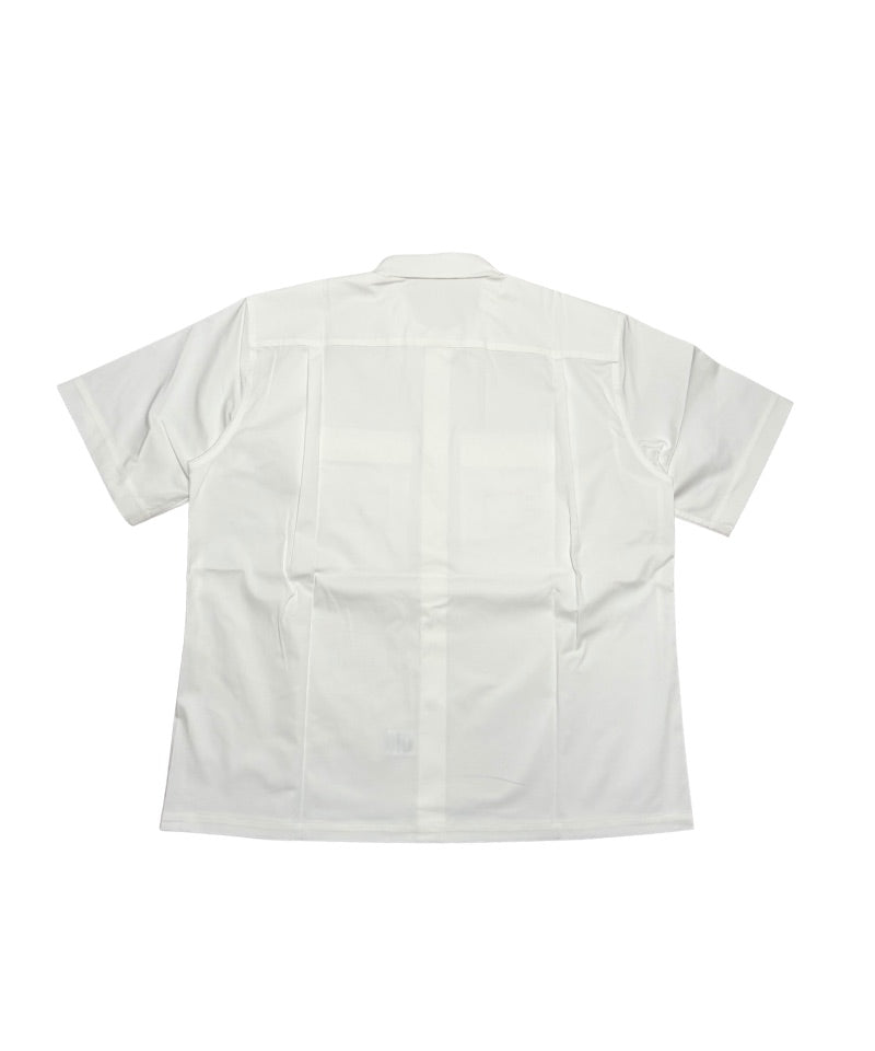 【LONGO】Man's Jacquard C-neck Hoodie Man's Short Sleev ed Shirt w/ buttons