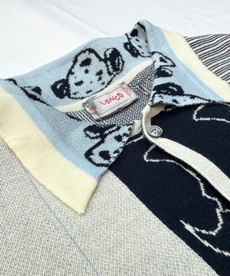 【LONGO】Man's Jacquard Knitted Shirt