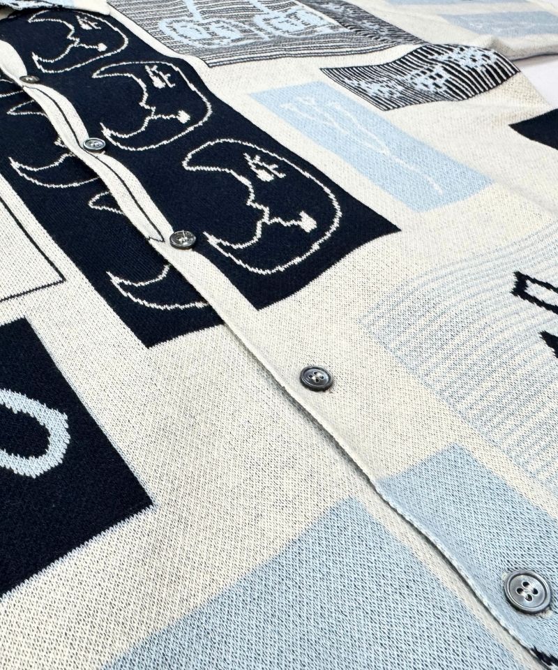 【LONGO】Man's Jacquard Knitted Shirt
