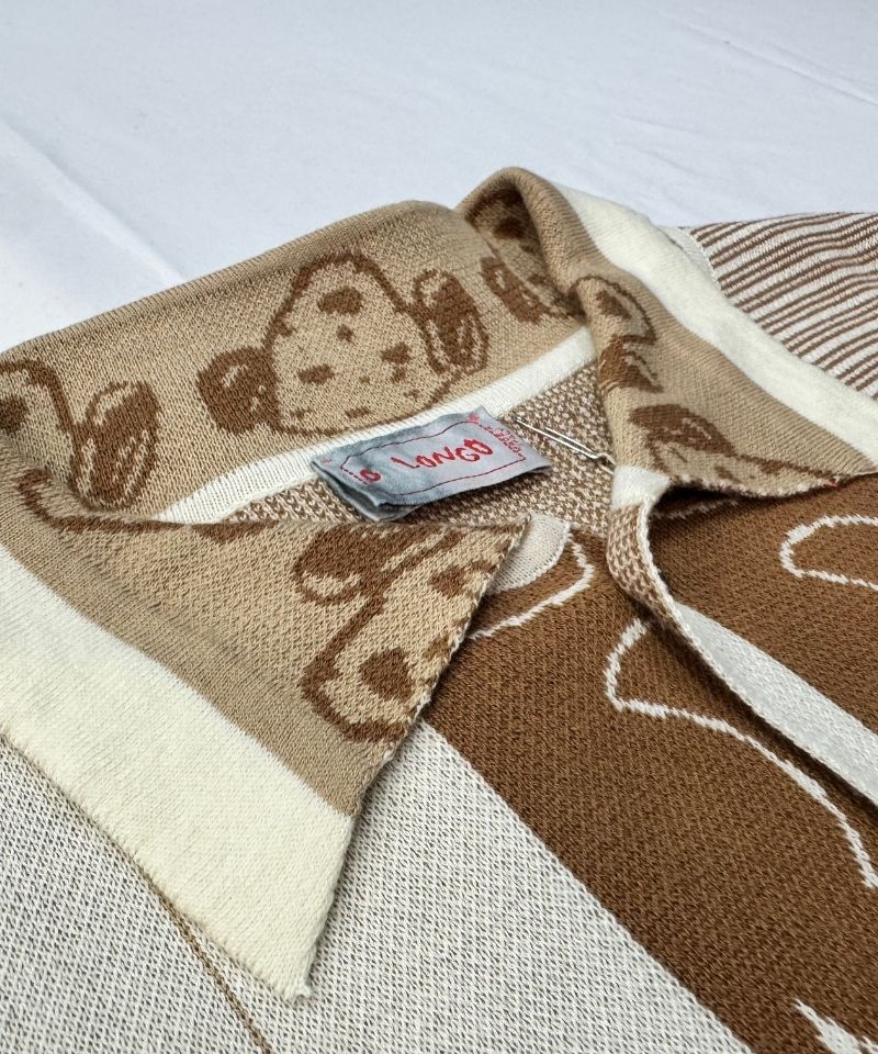【LONGO】Man's Jacquard Knitted Shirt