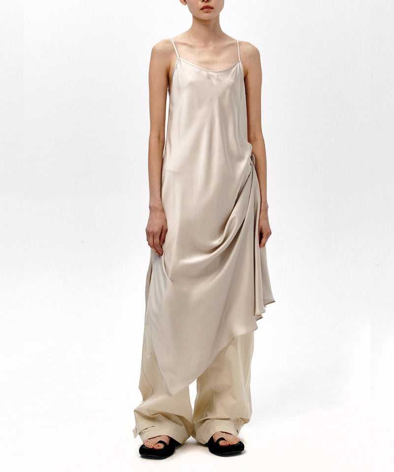 【LOW CLASSIC】2-WAY SLIP DRESS / Beige
