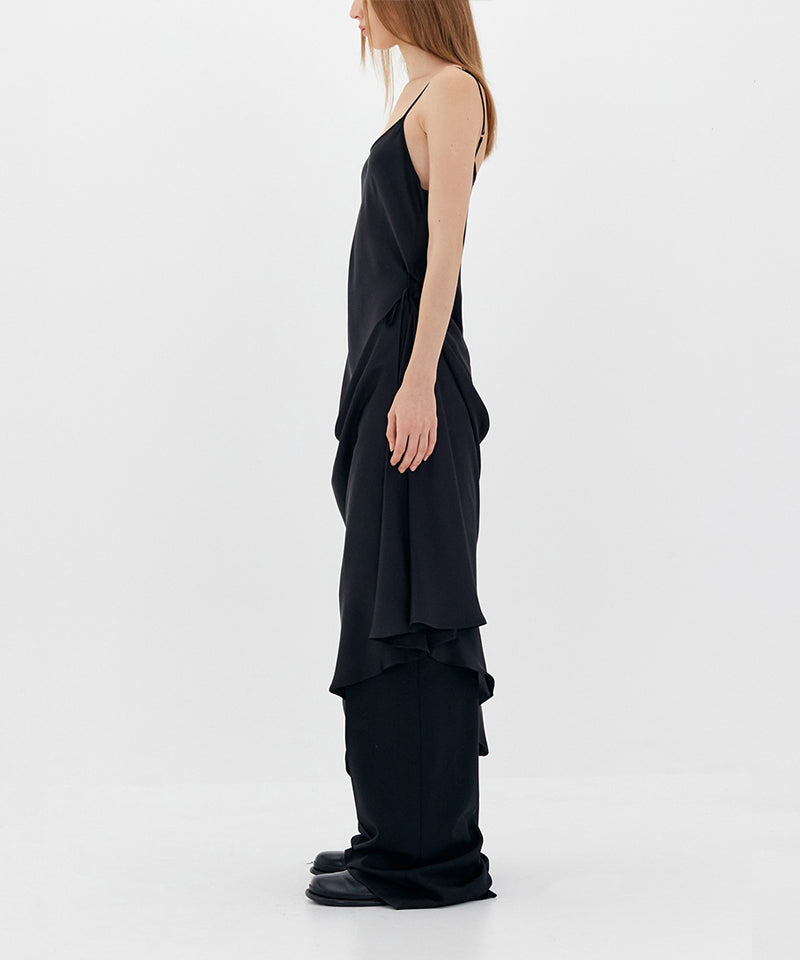 【LOW CLASSIC】2-WAY SLIP DRESS / Black