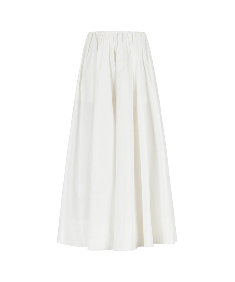 【LVIR】COTTON SHIRRING FULL SKIRT / IVORY