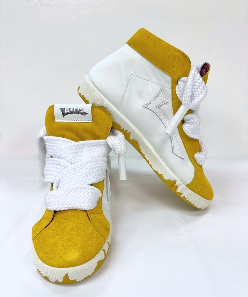 【LE SIGNE】CLASSIC High-sole White&Yellow sneaker