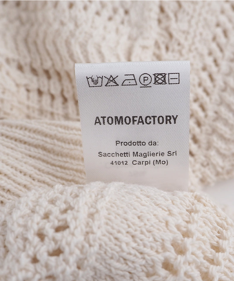 【ATOMOFACTORY】CAMICIA M/C PTO OPERATO / 02A AVORIO