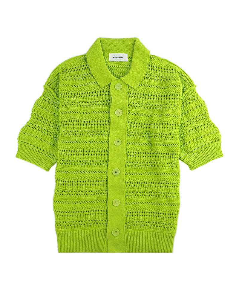 【ATOMOFACTORY】CAMICIA M/C PTO OPERATO / 40 LIME