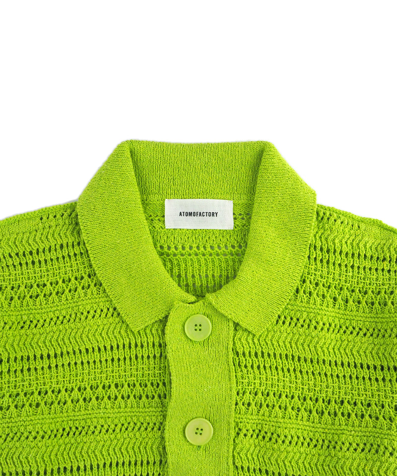 【ATOMOFACTORY】CAMICIA M/C PTO OPERATO / 40 LIME