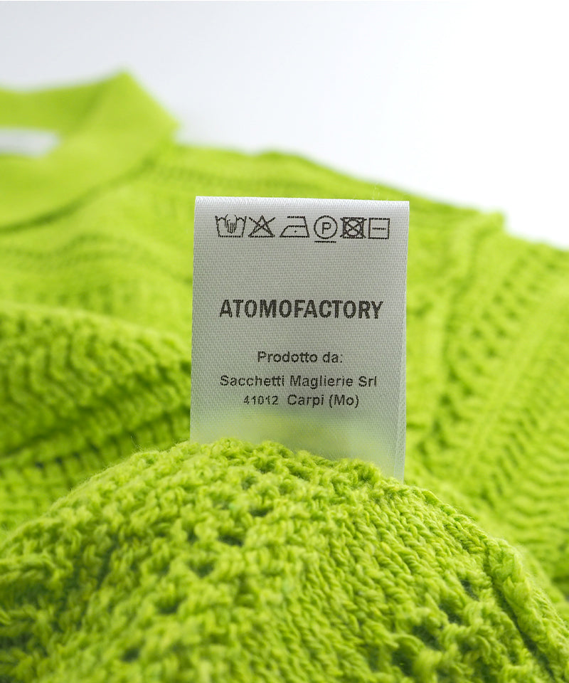 【ATOMOFACTORY】CAMICIA M/C PTO OPERATO / 40 LIME