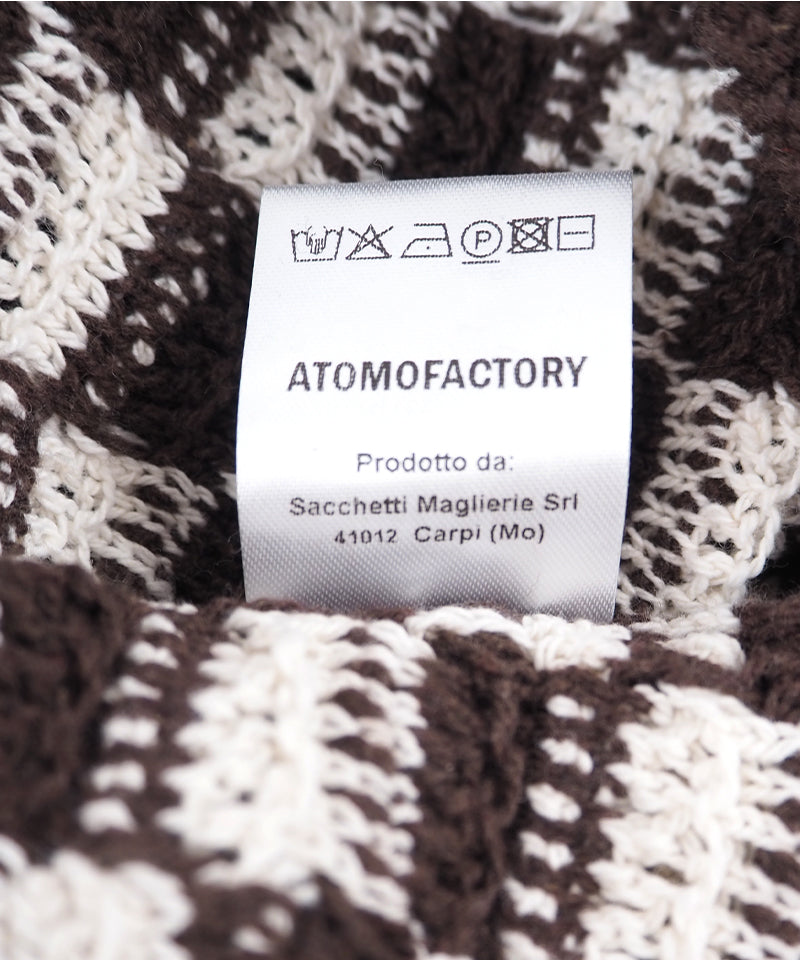 【ATOMOFACTORY】CAMICIA M/C PTO OPERATO / 314 MORO/AVORIO