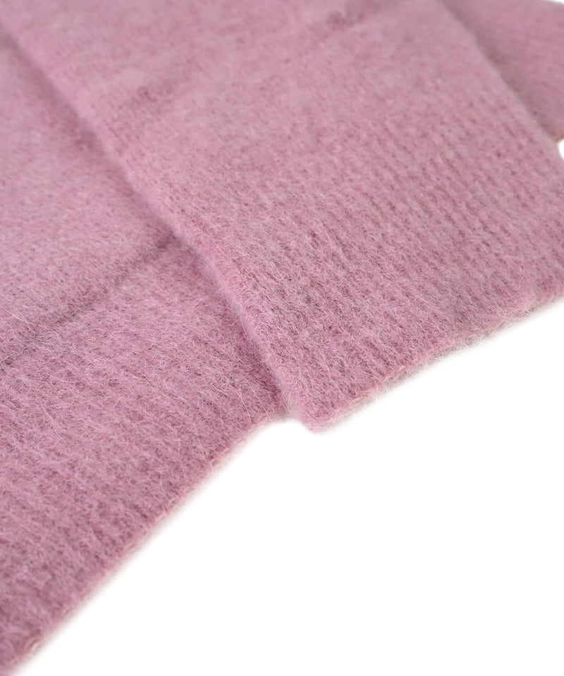 【ATOMOFACTORY】Simple Knit Hoodie / Pink