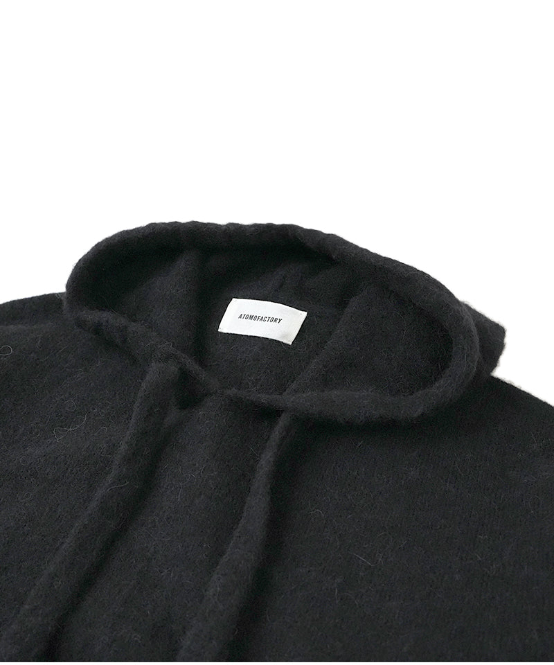 【ATOMOFACTORY】Simple Knit Hoodie / Black