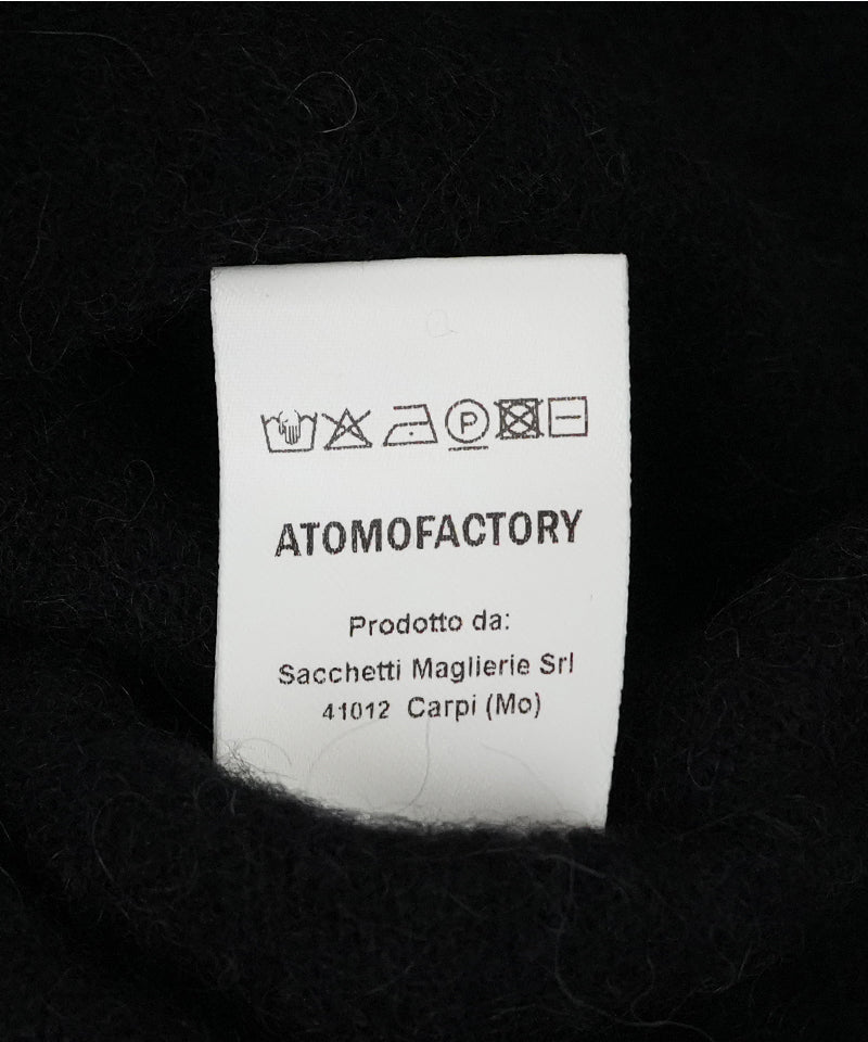 【ATOMOFACTORY】Simple Knit Hoodie / Black