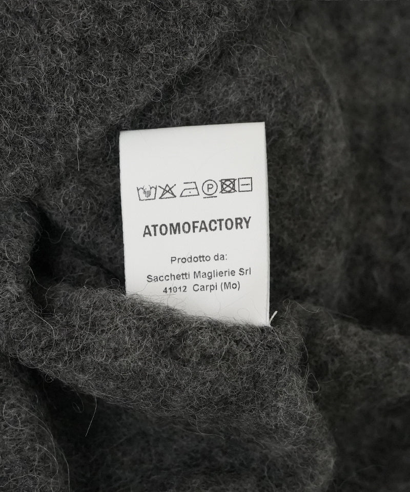 【ATOMOFACTORY】Simple Knit Hoodie / Grey