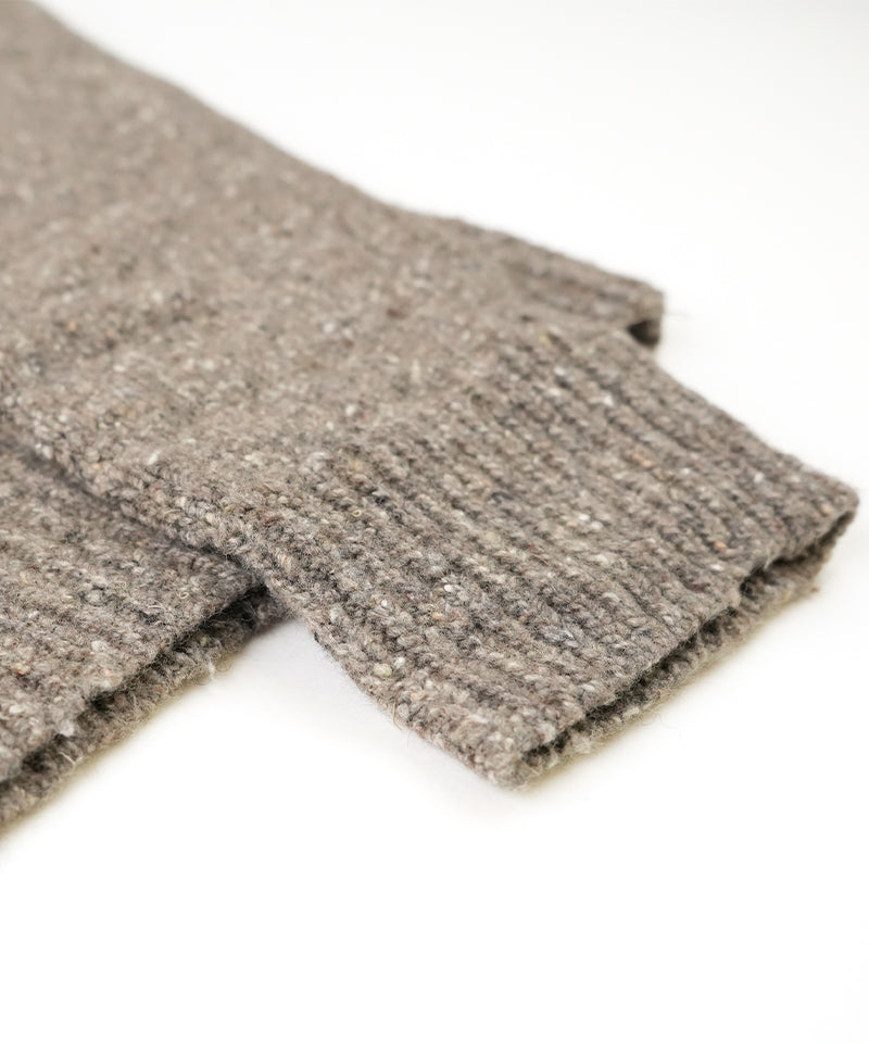 【ATOMOFACTORY】Gradient Cable Knit Sweater / Black×Taupe