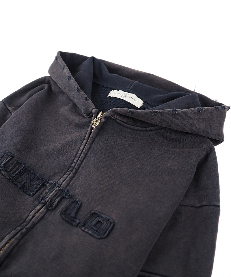 【Untitled Artworks】Black Zip hoodie