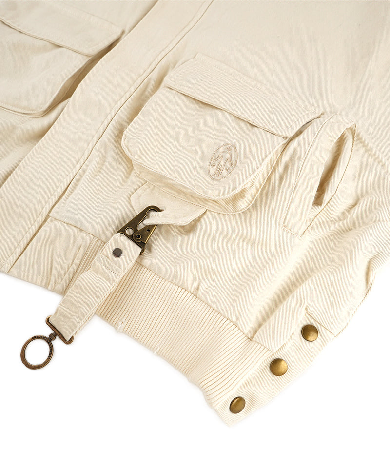 【UNTITLED ARTWORKS】Washed Cargo Bomber Jacket CREAM