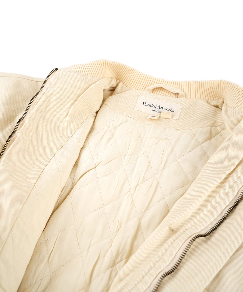 【UNTITLED ARTWORKS】Washed Cargo Bomber Jacket CREAM