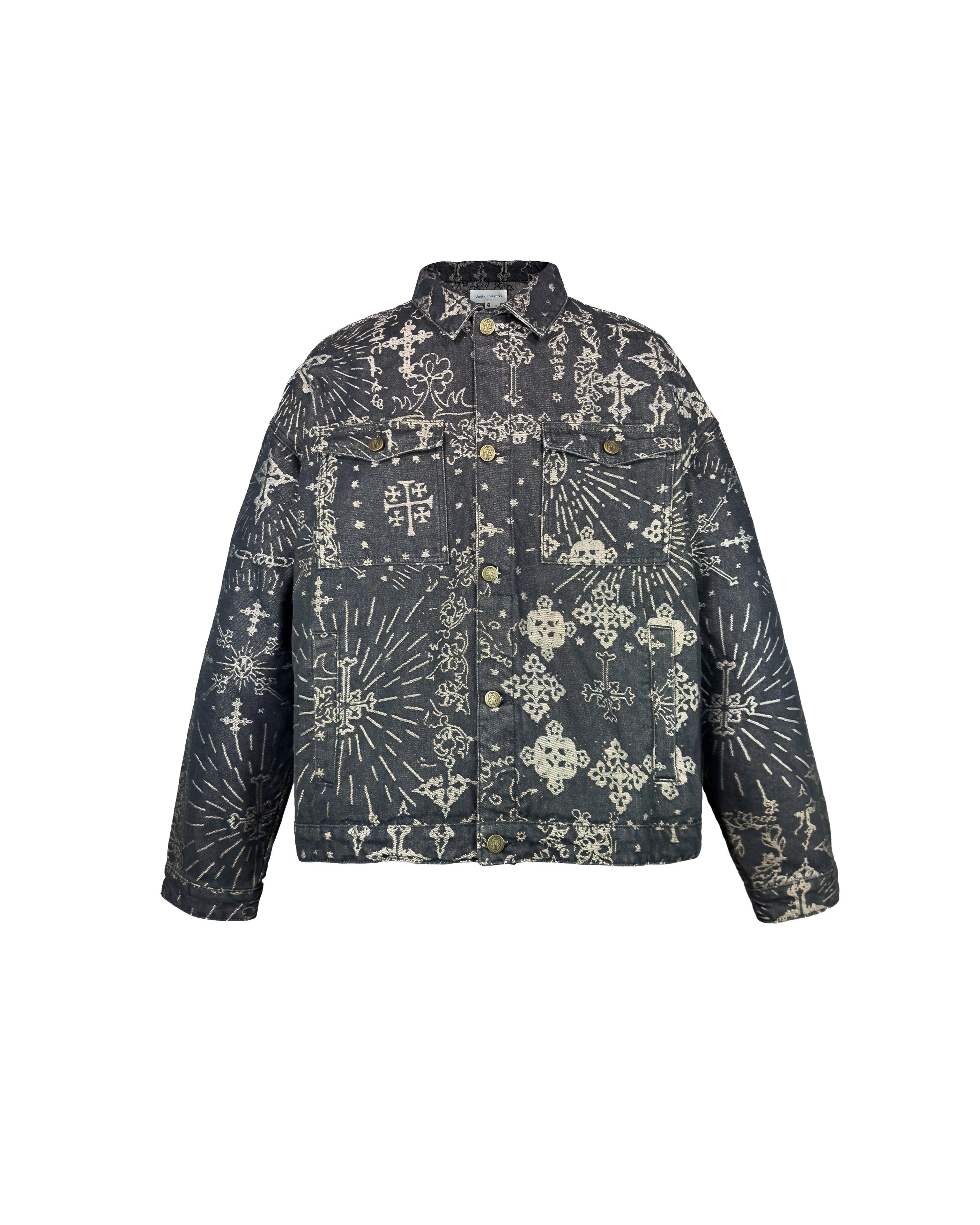 【Untitled Artworks】Jacquard Denim Jacket Black