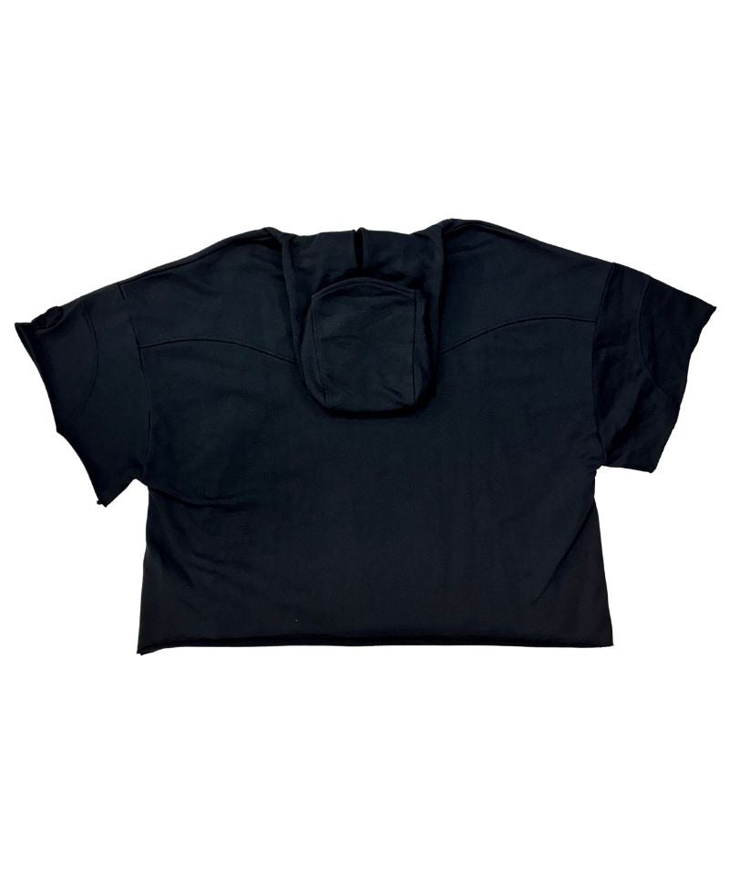【Untitled Artworks】Hoodie Poncho Black