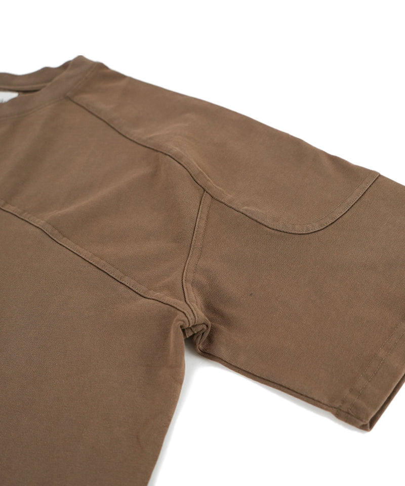 【UNTITLED ARTWORKS】Tee Panels Armour BROWN