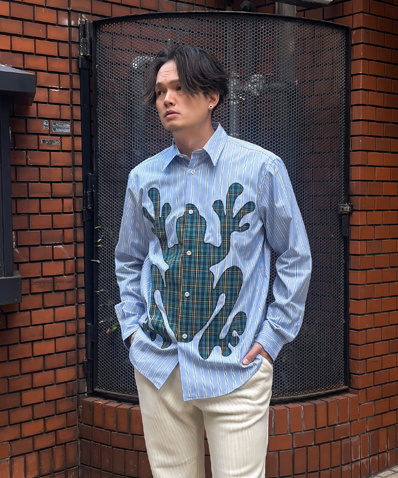 【GAMS NOTE】Frog Shirt / Light Blue