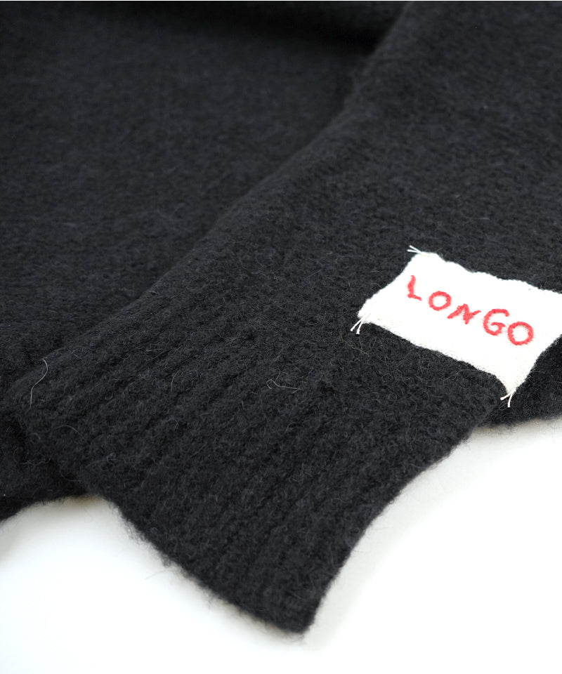 【LONGO】Two - Tone Turtleneck Knit / Black×Blue