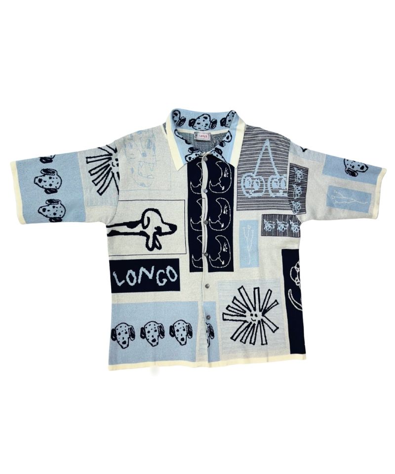 【LONGO】Man's Jacquard Knitted Shirt