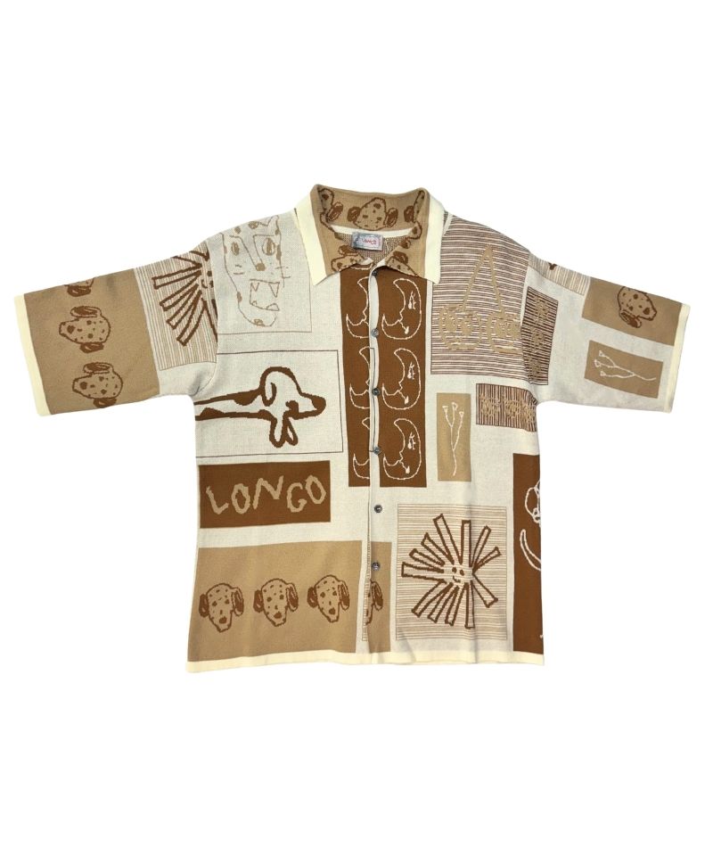 【LONGO】Man's Jacquard Knitted Shirt