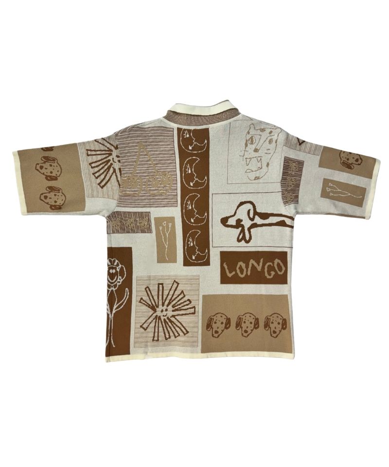 【LONGO】Man's Jacquard Knitted Shirt