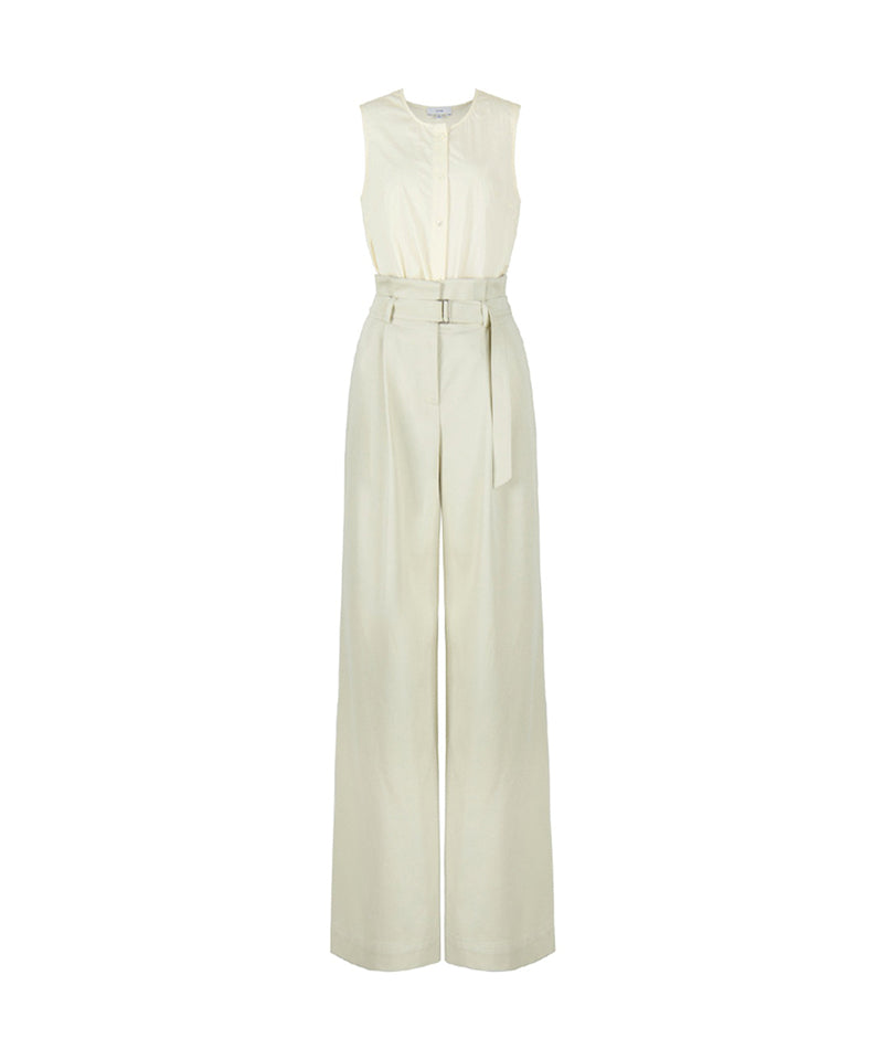 【LVIR】TWO-WAY BELTED JUMPSUIT / BEIGE