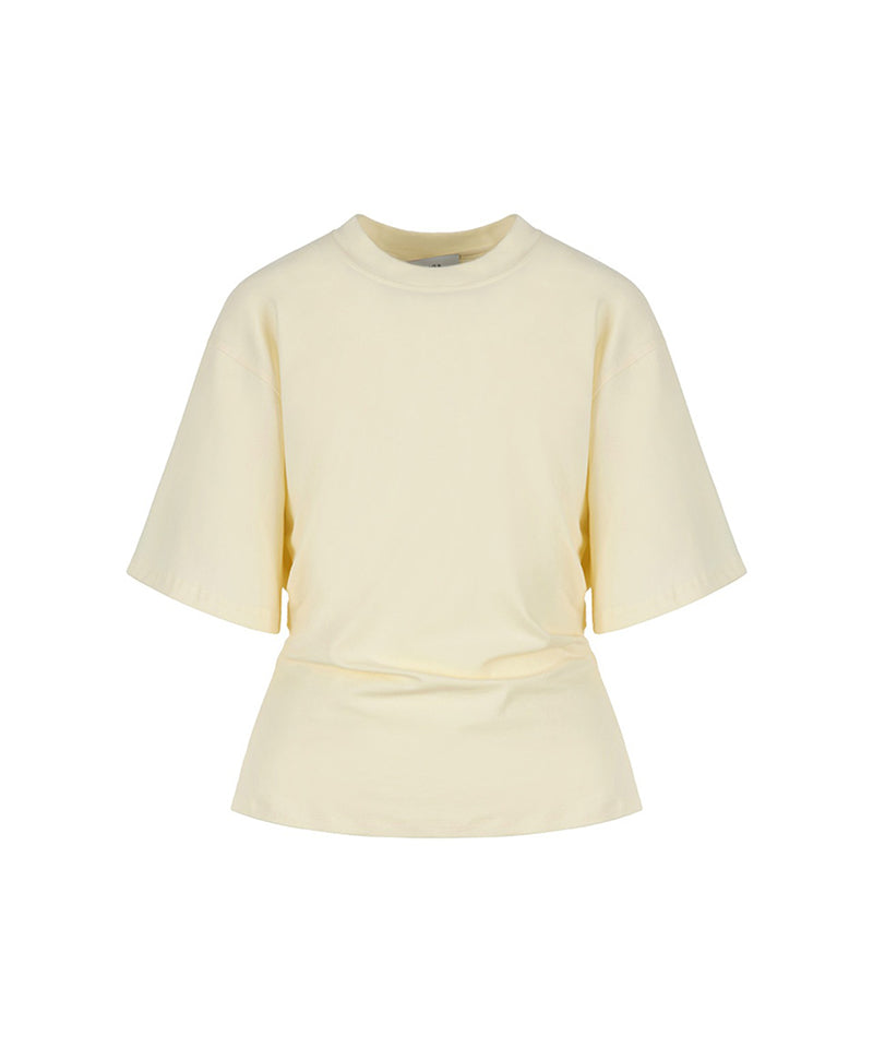 【LVIR】SIDE TUCKED JERSEY TOP / BUTTER