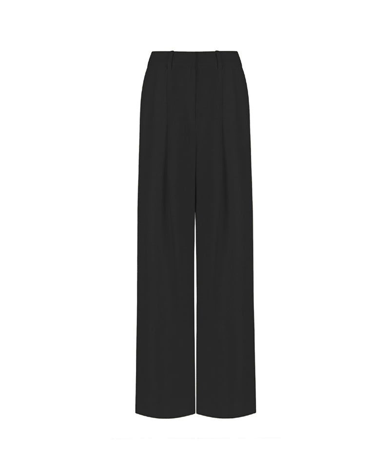【LVIR】CLASSIC TWO TUCK WIDE PANTS / BLACK