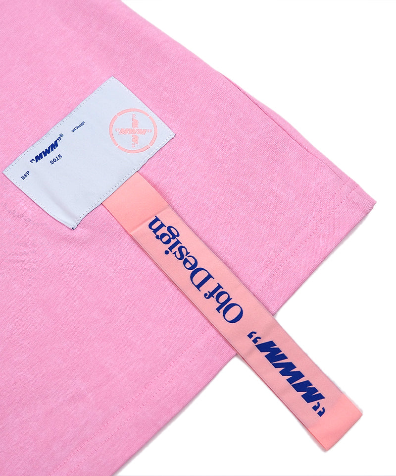 【MWM】Logo embroidery T-Shirt / Baby Pink