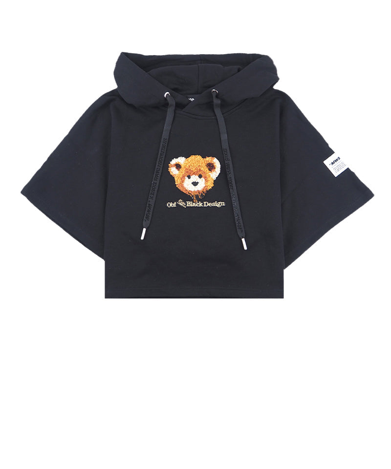 【MWM】TEDDY CAPSULE WOMAN CROPPED HOODIE